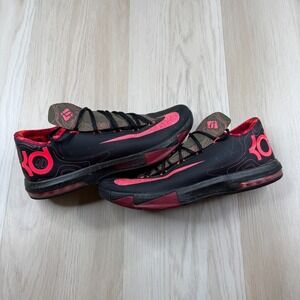 Nike KD VI 6 Meteorology Mens Black Atomic Red/Pink 2013 Sneaker Shoes Size 14